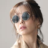 COL.3 ゴールド/グリーン | メタルラウンド サングラス UVカット | FashionBerry
