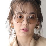 COL.12 ブラウン(七宝)/ライトブラウン | メタルラウンド サングラス UVカット | FashionBerry