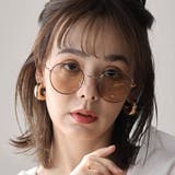 COL.7 ブラウン(七宝)/ライトブラウン | メタルボストン 伊達メガネ&サングラス UVカット | FashionBerry