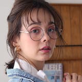 COL.4 ネイビー/クリア | メタルラウンド伊達メガネ 軽量フレーム おしゃれ | FashionBerry