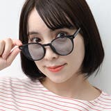 COL.5 ブラック/ライトスモーク | ボストンラウンド メガネ サングラス | FashionBerry