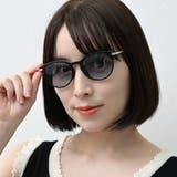 COL.2 ブラック/ライトスモーク | エレガントラウンドフレーム サングラス&クリアレンズ レディース | FashionBerry