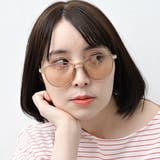 COL.6 クリアミルキーベージュ/ライトブラウン | エレガントラウンドフレーム サングラス&クリアレンズ レディース | FashionBerry