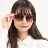 COL.7 デミ/ブラウンハーフ | ラウンドメタルボストン サングラス&クリアレンズ レディース | FashionBerry