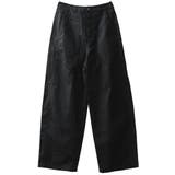 ブラック | ウエストゴム入りカーブパンツ | FashionBerry