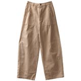 ベージュ | ウエストゴム入りカーブパンツ | FashionBerry