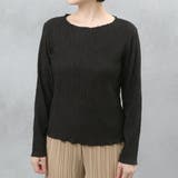 ブラック | ポコポコメローデザインカットソー | FashionBerry