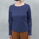 ネイビー | ポコポコメローデザインカットソー | FashionBerry