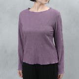 パープル | ポコポコメローデザインカットソー | FashionBerry