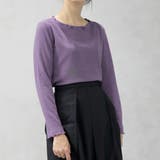 パープル | ポコポコカットメロートップス | FashionBerry