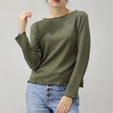 カーキ | ポコポコカットメロートップス | FashionBerry