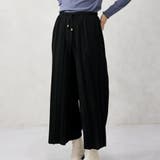 ブラック | プリーツガウチョパンツ | FashionBerry