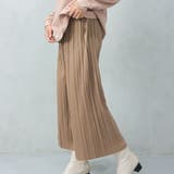 ベージュ | プリーツガウチョパンツ | FashionBerry