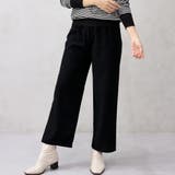 ブラック | 太コールワイドパンツ | FashionBerry