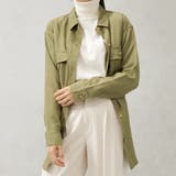 カーキ | ベルト付サファリシャツジャケット | FashionBerry