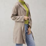 モカ | カット起毛コーディガン | FashionBerry