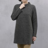 ブラック | プチハイネック アクリル混チュニック | FashionBerry