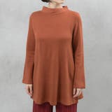 カカオ | プチハイネック アクリル混チュニック | FashionBerry