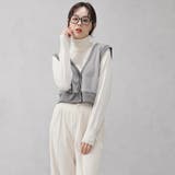 ダイヤ柄ジャガードニットベスト | FashionBerry | 詳細画像9 