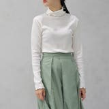 アイボリー | 配色メローテレコタートルプルオーバー | FashionBerry