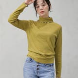 ピスタチオ | 配色メローテレコタートルプルオーバー | FashionBerry