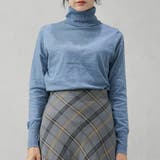 ペールブルー | 【洗えるニットシリーズ】もちもちニット タートルネックニット | FashionBerry