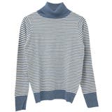 【洗えるニットシリーズ】もちもちニット ボーダータートルネックニット | FashionBerry | 詳細画像32