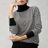 【洗えるニットシリーズ】もちもちニット ボーダータートルネックニット | FashionBerry | 詳細画像6