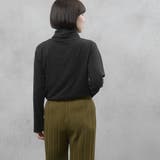 コットン100％フライス素材無地タートルネック長袖Tシャツ | FashionBerry | 詳細画像5 