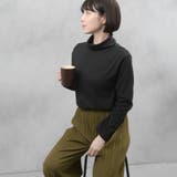コットン100％フライス素材無地タートルネック長袖Tシャツ | FashionBerry | 詳細画像7 