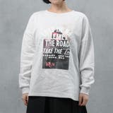 オートミール | フォトプリント 裏起毛 ビッグシルエットスウェット | FashionBerry