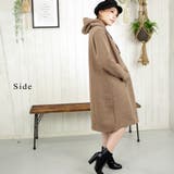 温かな裏起毛パーカーワンピース 大きいサイズ 部屋着 | FashionBerry | 詳細画像3