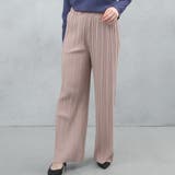 B グレージュ | カットプリーツパンツ | FashionBerry