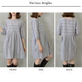 ストライプ柄切り替えタックフレアAラインワンピース | FashionBerry | 詳細画像18