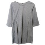 グレー | タックフレアAラインチュニックワンピース | FashionBerry