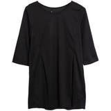 ブラック | タックフレアAラインチュニックワンピース | FashionBerry