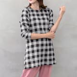 チェック柄 Iラインオーバーサイズチュニックワンピース | FashionBerry | 詳細画像20