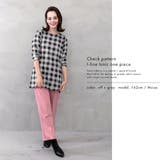 チェック柄 Iラインオーバーサイズチュニックワンピース | FashionBerry | 詳細画像8