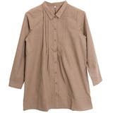 モカ | フロントピンタックシャツチュニック | FashionBerry