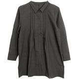 スミクロ | フロントピンタックシャツチュニック | FashionBerry