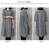 ギンガムチェック切替コクーンデザインワンピース | FashionBerry | 詳細画像18