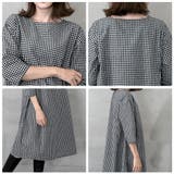 ギンガムチェック切替コクーンデザインワンピース | FashionBerry | 詳細画像19