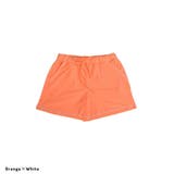 オレンジ×ホワイト | ラッシュガード レディース バイカラーショートパンツ UVカット | FashionBerry