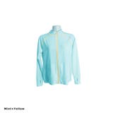 ミント×イエロー | スタンドカラー ラッシュガード レディース UVカット | FashionBerry