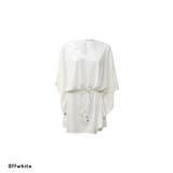 ホワイト | レディース ラフラッシュガードチュニックワンピ UVカット | FashionBerry