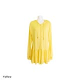 イエロー | レディース ラフラッシュガードフリルパーカー UVカット | FashionBerry