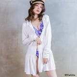 レディース ラフラッシュガードフリルパーカー UVカット | FashionBerry | 詳細画像9