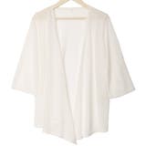 リネン混 スクエアカラートッパーカーディガン | FashionBerry | 詳細画像22