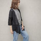 リネン混 スクエアカラートッパーカーディガン | FashionBerry | 詳細画像4