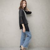 リネン混 スクエアカラートッパーカーディガン | FashionBerry | 詳細画像5